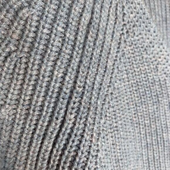LOFT Lou & Grey Gray Ribbed Knit Sweater | V-Neck Long Sleeve Women’s Small - Picture 9 of 10